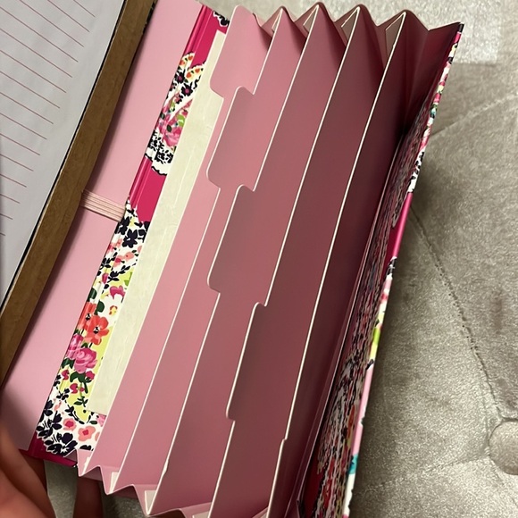 Vera Bradley, wildflower paisley, fuchsia market organizer, new, notebook inside - Picture 4 of 5
